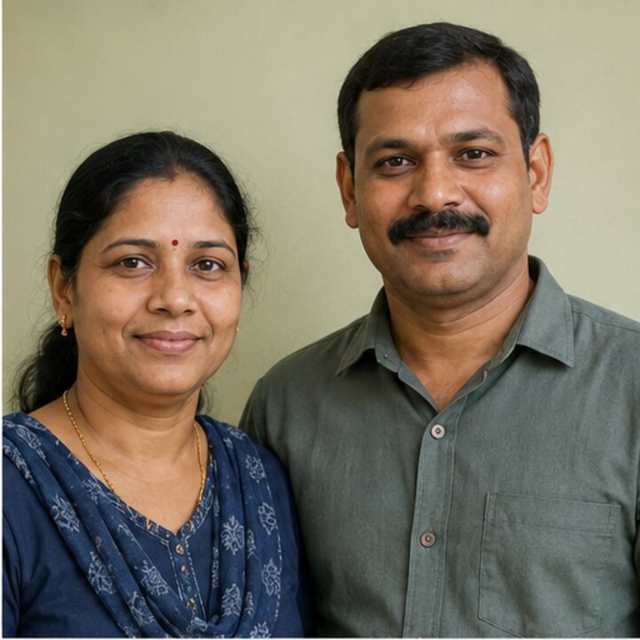 Kavita and Mohan domestic service profile portrait
