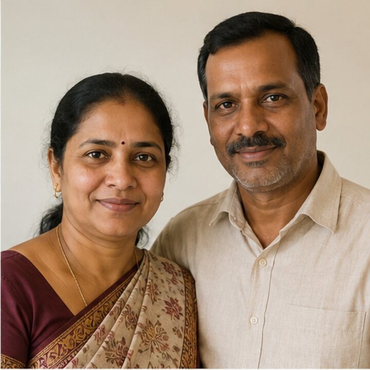 Asha and Prakash domestic service profile portrait